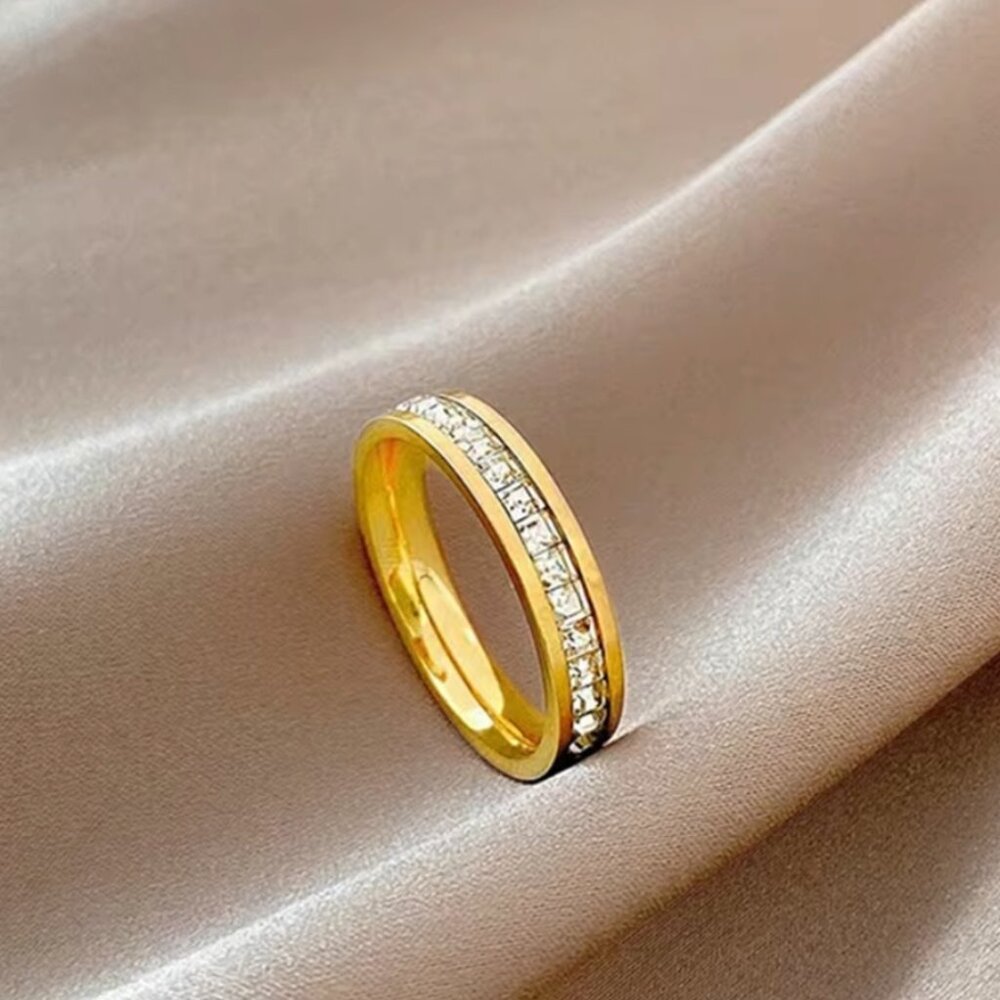 Stainless Steel Gold Stackable Ring - image 4
